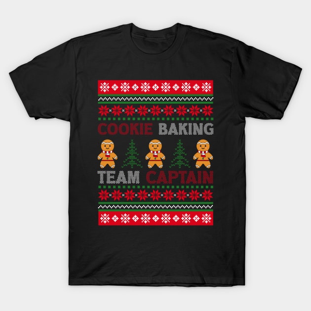 Cookie Baking Team Captain Christmas bakers Gingerbread T-Shirt by Hiyokay
